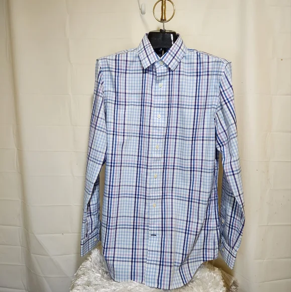 Banana Republic | Shirts | Banana Republic Noniron Slim Fit Long Sleeve  Plaid Mens Shirt Size Medium | Poshmark